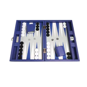 Wholesale High Quality Travel Size Leather Backgammon Board Game Set MadeでChina