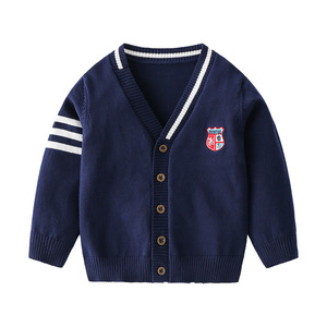 Style coréen Preppy décontracté à la mode <span class=keywords><strong>Cardigan</strong></span> à manches longues pour les jeunes enfants printemps nouveau bouton de veste pour garçons à simple boutonnage - Product Image 5