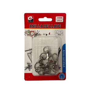 Anelli Portachiavi in Metallo 38mm, 5 Pezzi, Moschettone in Acciaio Inossidabile di Alta Qualità - Product Image 2