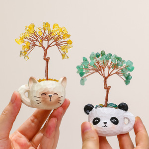Ornement d'arbre en cristal en forme de chat mignon, en résine, pour décoration de bureau à domicile, cadeau - Product Image 2