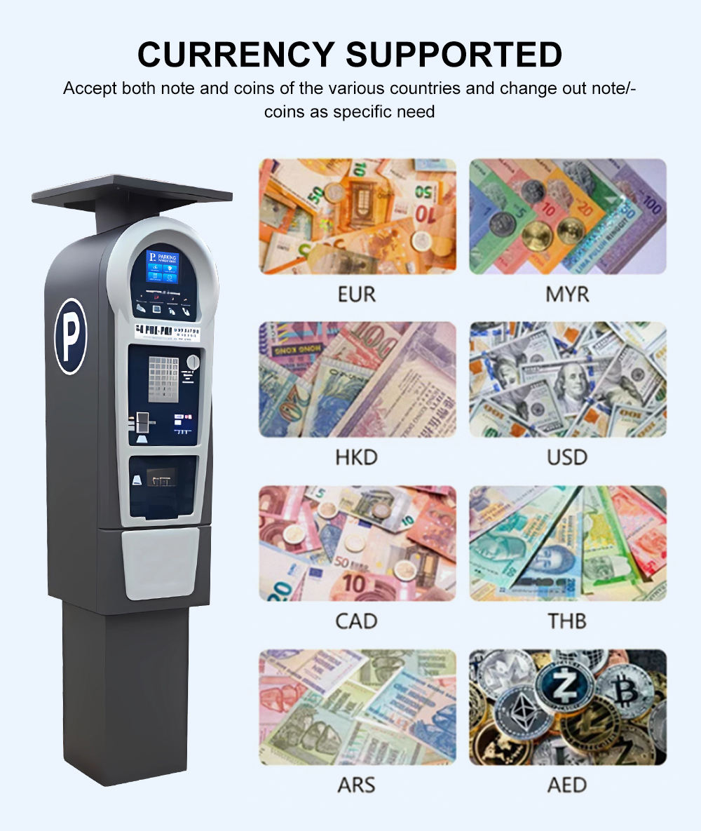 Outdoor Parking Payment Kiosk - Solar Powered & Secure