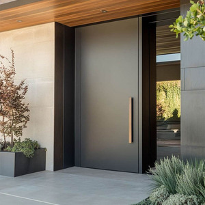 Design de luxe Portes d'entrée principale de sécurité isolées en <span class=keywords><strong>aluminium</strong></span> Portes pivotantes d'entrée principale <span class=keywords><strong>Porte</strong></span> extérieure pour villa - Product Image 2