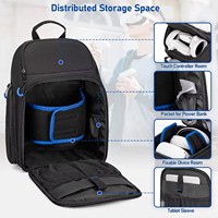 Sac à dos VR de grande capacité étui de transport pour machine VR portable compatible avec le sac PSVR2 sac à dos sac de transport VR