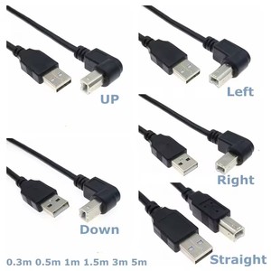 Câble USB 2.0 <span class=keywords><strong>A</strong></span> vers <span class=keywords><strong>B</strong></span> Type <span class=keywords><strong>A</strong></span> mâle vers mâle à 90 degrés (<span class=keywords><strong>haut</strong></span>, <span class=keywords><strong>bas</strong></span>, <span class=keywords><strong>gauche</strong></span> et <span class=keywords><strong>droite</strong></span>) pour imprimante d'étiquettes Canon, Epson, HP, ZJiang, DAC - Product Image 1