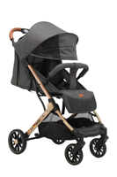 Poussette pliable multifonctionnelle en alliage d'aluminium léger avec fonction assis-couché pour bébé de 0 à 3 ans, capacité de charge jusqu'à 20 kg