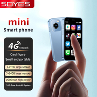 Smartphone Android 10 Soyes XS16 Mini, écran 3 pouces, 3 Go de RAM, 64 Go de ROM, double SIM, compatible Play Store, 4G LTE, mini smartphone