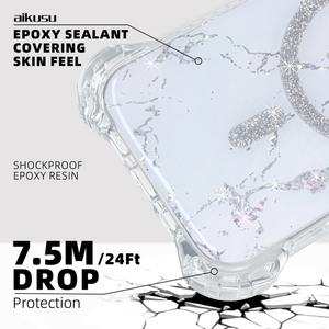 Coque de téléphone personnalisée antichoc AIKUSU avec finition époxy et support de charge sans fil pour iPhone 17, 16, 15 Series - Product Image 2