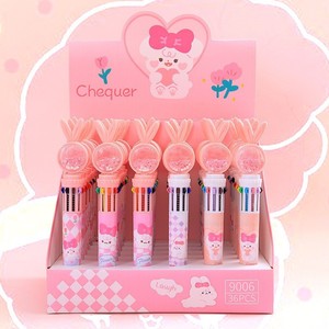 Bolígrafos Multicolor con Diseño de Mascotas de Dibujos Animados, 10/6 Colores, Lindos Artículos Escolares para el Diario - Product Image 5