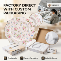 Juego de Platos de Porcelana de Cerámica con Diseño Floral de Primavera, Ecológico, Personalizado, Estilo Retro, 8, 10 y 12 Pulgadas, Venta al Por Mayor