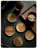 Ensemble à thé en bois au design moderne et luxueux, accessoires de bureau, sous-verre d'entrée, tapis isolant thermique, cérémonie du thé, tasse à vin et à café