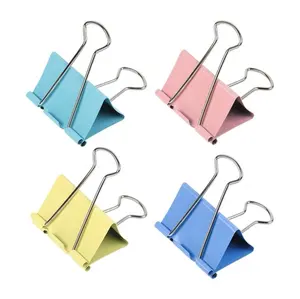 Nhà Máy Bán Buôn Metric Tiêu Chuẩn Màu Kim Loại Chất Kết Dính Clip 15 19 25 32 41 51 Mm Văn Phòng Văn Phòng Phẩm Nguồn Cung Cấp - Product Image 1