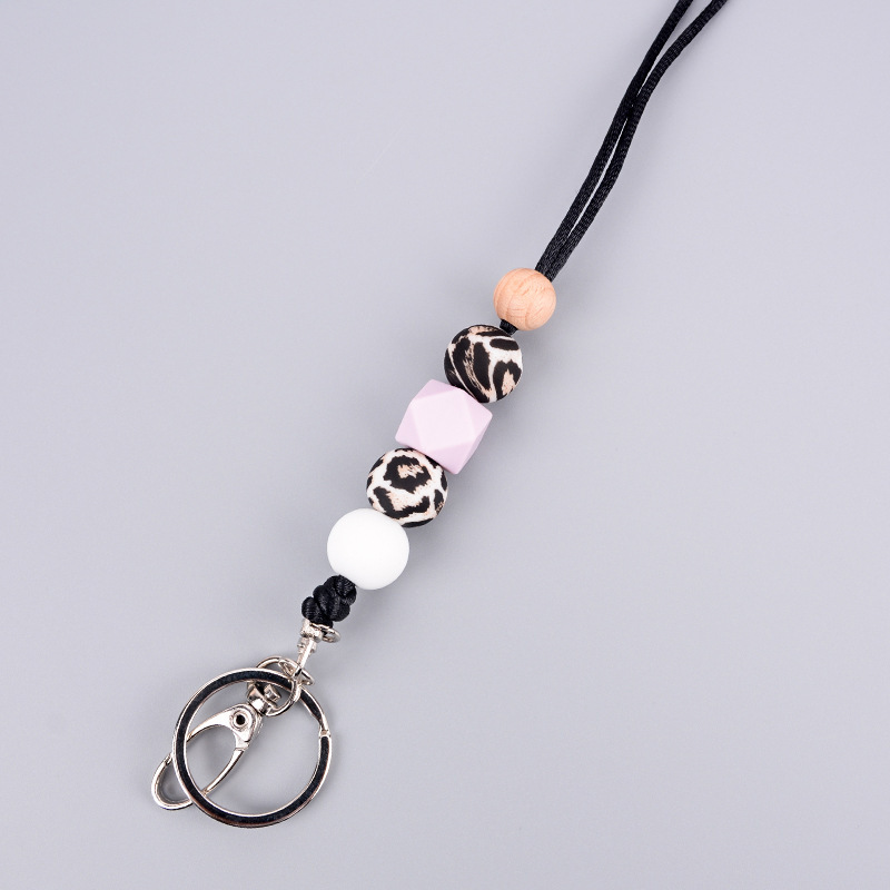 ID Badge Lanyards for Women Teacher, Silicone Beaded Lanyards for Keys Cute Lanyard Keychain Necklace Image 4