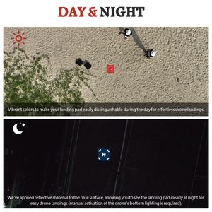 64cm <b>Nighttime</b> Reflective Drone <b>Pad</b> Weighted Fast Fold Drone Accessories Double Sided Landing <b>Pad</b> for Drone - Product Image 4