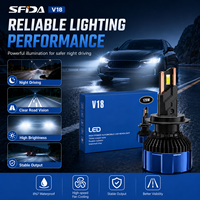 Ampoule de phare LED super puissante 120W, compatible universellement, SFIDA V18, longue durée de vie, emballage personnalisé, garantie de 2 ans