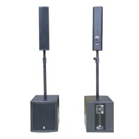 Sistema de Sonido PA Profesional para Exteriores con Subwoofer Activo de 12 Pulgadas, Altavoces de Columna Line Array con DSP