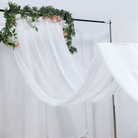 Telas de Chifón Blancas para Fotografía de Bodas y Fiestas, Telones de Fondo de Tela Tensada para Arco de Iglesia, Cortinas y Decoración de Techos para Eventos