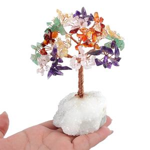 Vente en gros d'usine, amas de cristal de citrine naturelle, base en cristal, pierre porte-bonheur, pierre précieuse porte-bonheur, <span class=keywords><strong>arbre</strong></span> de cristal de vie, Feng Shui, fait à la main - Product Image 5