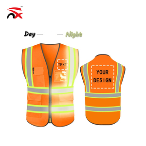 आउटडोर 5 जेब के साथ सुरक्षात्मक Workwear उच्च दृश्यता चिंतनशील सुरक्षा बनियान - Product Image 4