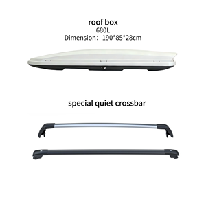กล่องเก็บสัมภาระบนหลังคาแบบสปอร์ตสีขาว ความจุขนาดใหญ่ 680 ลิตร ผลิตจากวัสดุ ABS+<span class=keywords><strong>ASA</strong></span>+PC พร้อมแถบกันน้ำแบบแอโรไดนามิก โครงสร้างอะลูมิเนียมอัลลอย เปิดได้สองด้าน - Product Image 2