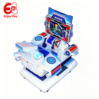 Jeu d'arcade de tir aérien commercial à monoplace, à monnayeur, avec écran LCD 22 pouces et volant de direction, pour centre de jeux et centre commercial