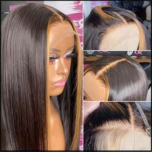 12A Double Dessiné Sans Colle Brésilien Raw Humain 5x5 Transparent HD Dentelle Fermeture Court <span class=keywords><strong>Bob</strong></span> Highlight 1b/27 #5x5 Frontal 4C Droit - Product Image 4