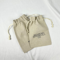 Sac de rangement en tissu écologique en gros OEM, sac d'emballage en jute naturel et lin, petit sac à cordon en jute