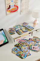 Boîte de rangement en plastique personnalisée avec logo pour cartes, organiseur de cartes mignon avec compartiments, vente en gros