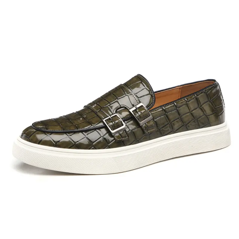 Taglia 38-46 scarpe da scuola casual per mocassini da uomo Monk coccodrillo scarpe eleganti all'ingrosso 1280