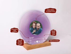 Disco de Vinilo Acrílico Personalizado con Foto, Placa Acrílica con Canción, Regalo de Aniversario para Amigos, Regalo de <span class=keywords><strong>Cumpleaños</strong></span>, OEM ODM - Product Image 5