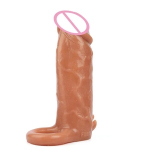 Funda de silicona grande con nudo de lobo para pene, dildo hueco, anillo de fantasía, extensor de pene, juguetes sexuales para hombres - Product Image 1