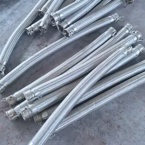 Galvanized Metal Flexible Hose Stainless Steel Wire Braided Water Hose Corrosive Resistant Corrugated Metal Hose