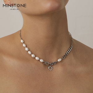 Collier victorien en en perles naturelles plaquées platine, bijoux commémoraux de haute qualité en laiton et métal, à la mode, nouvelle collection 2022 - Product Image 2