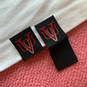 Dễ thương rùa logo tay áo dệt HEM nhãn, kích thước nhỏ túi quần áo HEM tag - Product Image 4