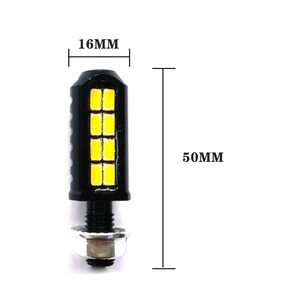ไฟเบรครถจักรยานยนต์สีเหลืองอำพัน LED DRL 12V ไฟเลี้ยว5630 8SMD สำหรับอุปกรณ์เสริมรถจักรยานยนต์ - Product Image 4