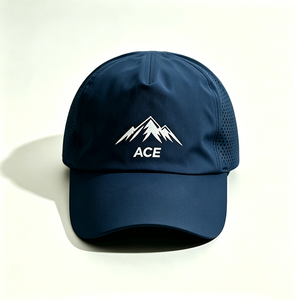 Unisex <b>Navy</b> Quick Dry Running Cap ACE Mountain Sublimation Printed Lightweight Perforated Canvas 5 Panel Sport <b>Hat</b> Outdoor Cap - Product Image 4