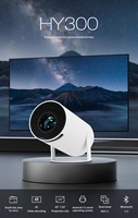 Mini projecteur Topleo Hy300 Pro 4K à courte focale, portable, Android 11, lampe LED intelligente, home cinéma, WiFi6 5.0 intégré, 150 ANSI