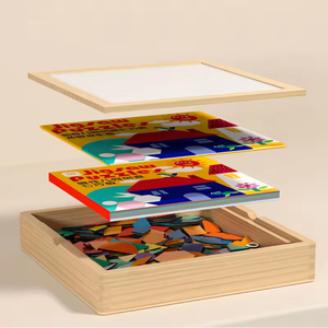EDULAND OEM ODM CPC CE Montessori <span class=keywords><strong>Boîte</strong></span> de puzzle <span class=keywords><strong>en</strong></span> <span class=keywords><strong>bois</strong></span> pour enfants Nouveau jouet éducatif d'apprentissage Jeu de puzzle de cognition géométrique - Product Image 5