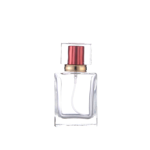 Botella de Perfume Cuadrada de Vidrio Transparente de Alta Calidad de 25 ml, Botellas de Vidrio Recargables con Pulverizador y Tapa Acrílica - Product Image 1