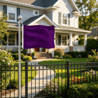 Drapeau violet uni, bannière en polyester violet uni pour la décoration extérieure et intérieure, les événements, les sports