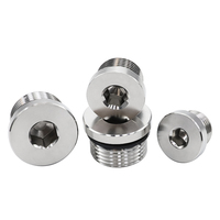 Bouchon de tuyau hexagonal intérieur en acier inoxydable poli SUS304 avec joint torique, bouchon fileté à haute pression