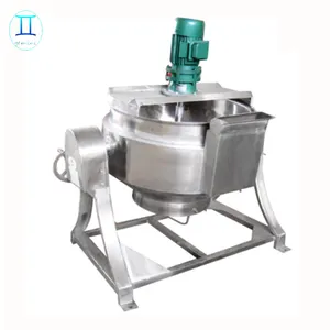 100 liter Stainless steel Tilting type gas heating Steam jacket kettle with agitator