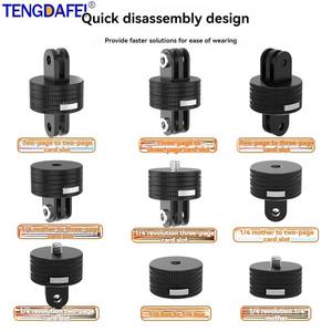 Adaptador de Montaje para Trípode con Hebilla de Liberación Rápida de Aleación de Aluminio, Duradero, Rotación de <span class=keywords><strong>360</strong></span>°, Conector para Cámara de Acción <span class=keywords><strong>Go</strong></span> <span class=keywords><strong>Pro</strong></span> <span class=keywords><strong>Hero</strong></span> - Product Image 3