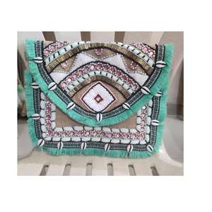 Bolsos de Mano de Diseño Bohemio Indio para Mujer, Hechos a Mano con Cuentas, Ecológicos, para Fiestas, Compras y Eventos Nocturnos - Product Image 2