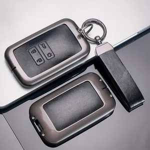 Étui à clés en cuir et alliage <span class=keywords><strong>de</strong></span> zinc pour Renault Captur Koleos Kadjar Arkana Megane <span class=keywords><strong>Dacia</strong></span> Duster <span class=keywords><strong>Sandero</strong></span> Stepway, porte-clés avec chaîne - Product Image 3