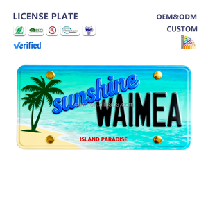 Placa de Matrícula de Metal Personalizada, Placa de Número de Coche de Aluminio con Logotipo Impreso para Decoración Navideña y Regalos al por Mayor - Product Image 1