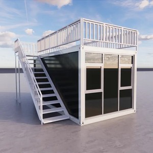 2 étages-Maisons préfabriquées Maison de luxe préfabriquée en duplex avec conteneur de 2 étages et <span class=keywords><strong>1</strong></span> chambre à coucher avec articles d'inventaire - Product Image 3