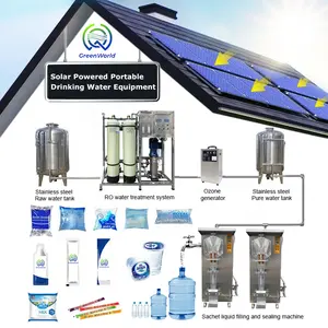 Système automatique de filtre à eau RO machines d'emballage de sachets de remplissage UV ligne complète de production d'eau minérale potable liquide