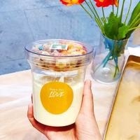 Gobelets et pots à dessert jetables en plastique de qualité alimentaire, à double paroi, pour lait, yaourt, parfaits, avec couvercles et insert pour céréales