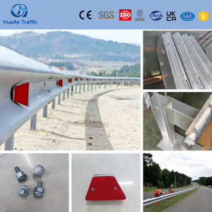 高品质 EN1317 H1W3 认证热镀锌钢 A36 两波形梁护栏，适用于全球道路护栏 - Product Image 2