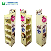 Présentoir de supermarché au détail présentoirs en carton présentoir pop aliments noix biscuit chips chocolat bonbons snack présentoir